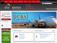 Tablet Screenshot of dubaiexporters.com